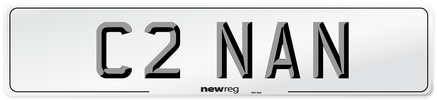 C2 NAN Number Plate from New Reg